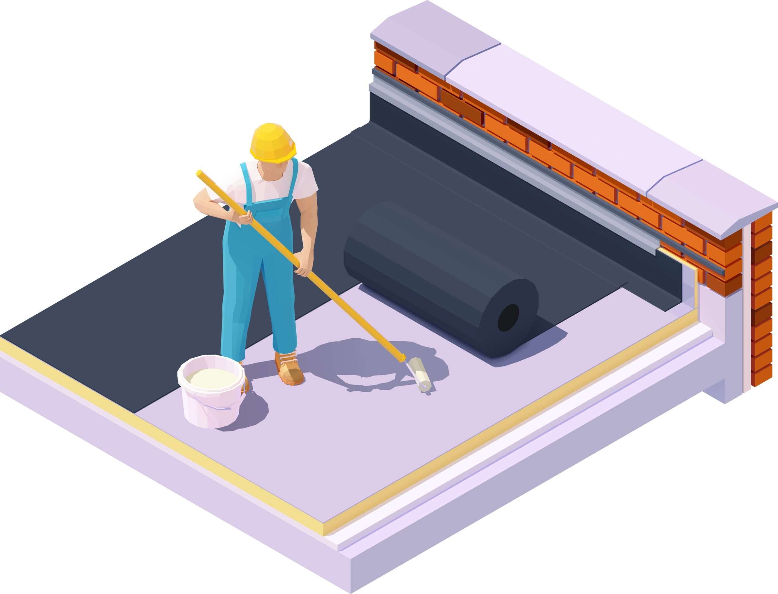 Plakken van epdm illustratie